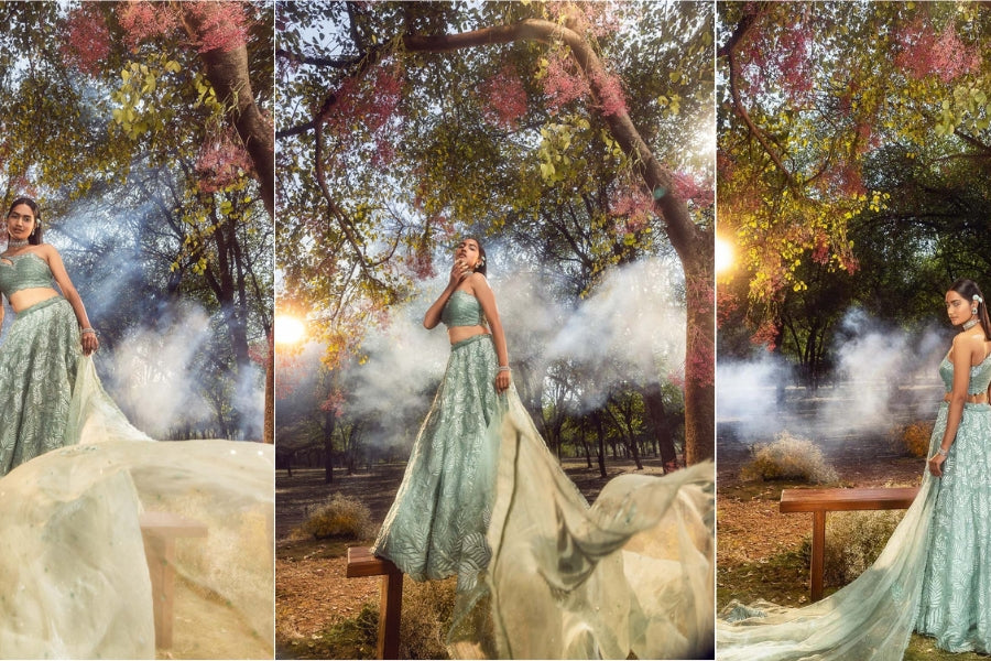 Discover Beauty: Nitika Gujral's Stunning Red Bridal Lehenga and Designer Wonders