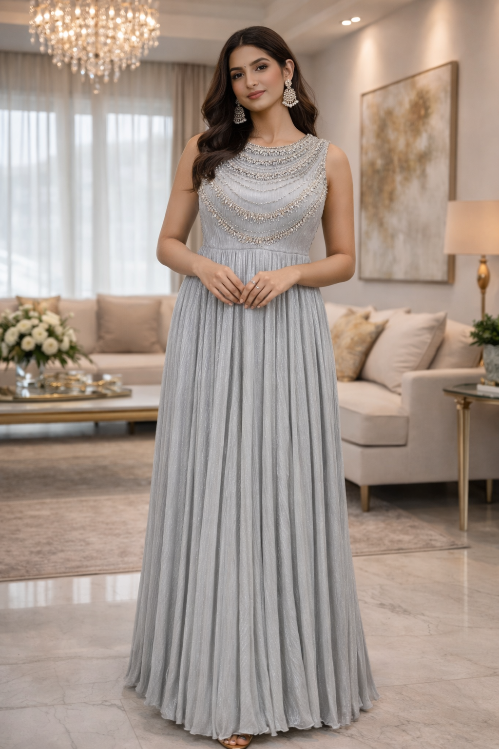 Grey Gown Set