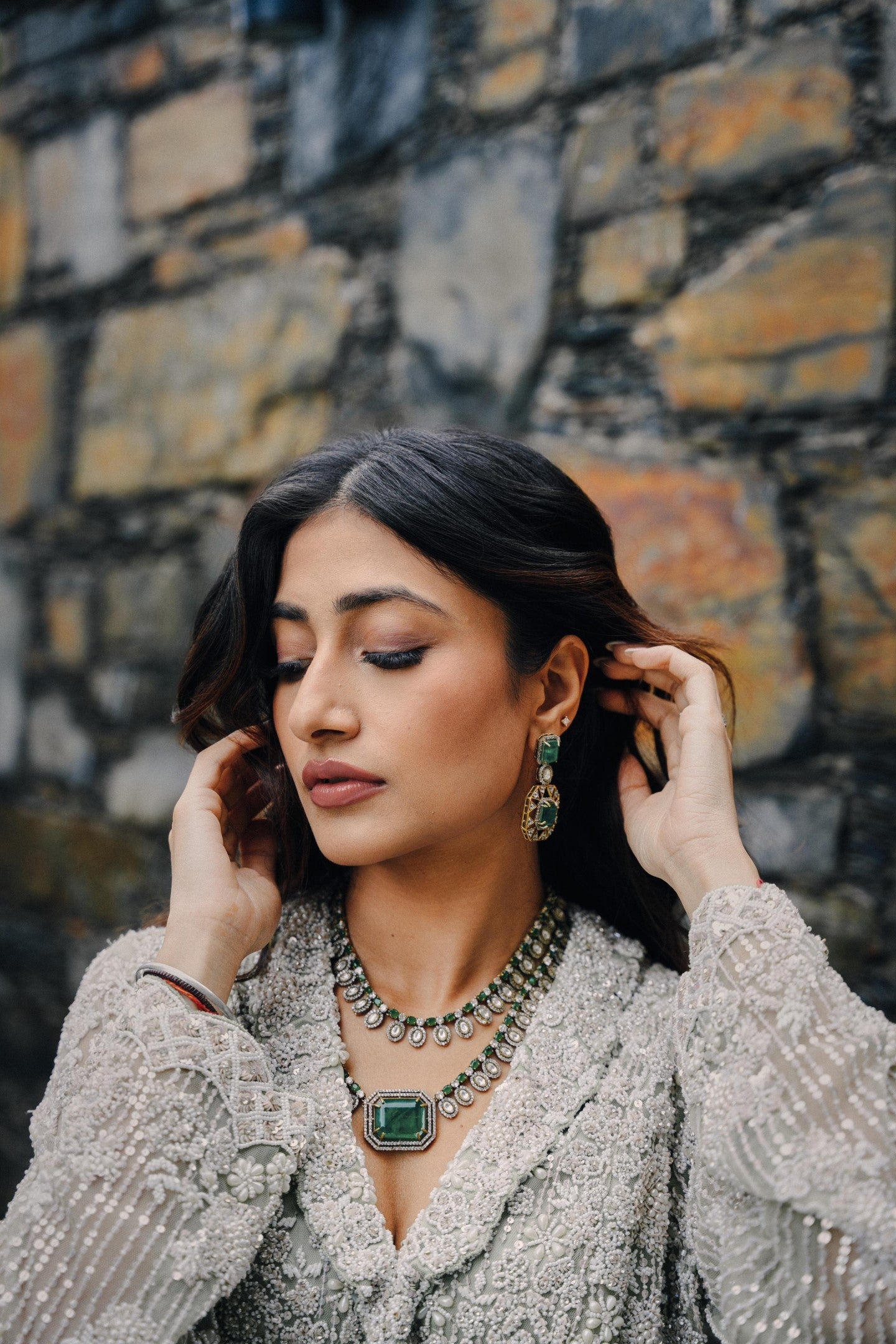 Dhanashree In Cardamom Colour Heavy Sharara Set