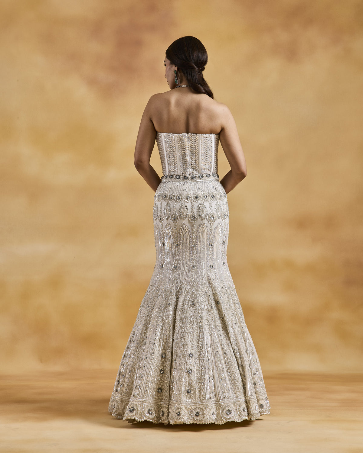 White Tulle Fishtail Set
