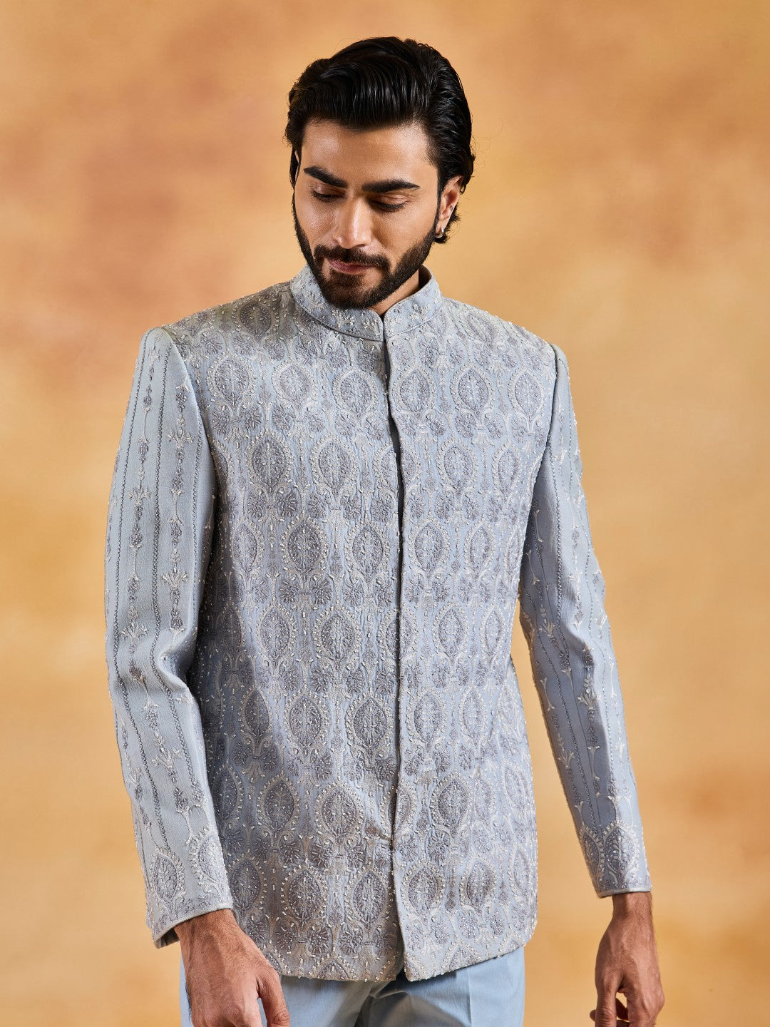 POWDER BLUE JODHPURI SUIT SET