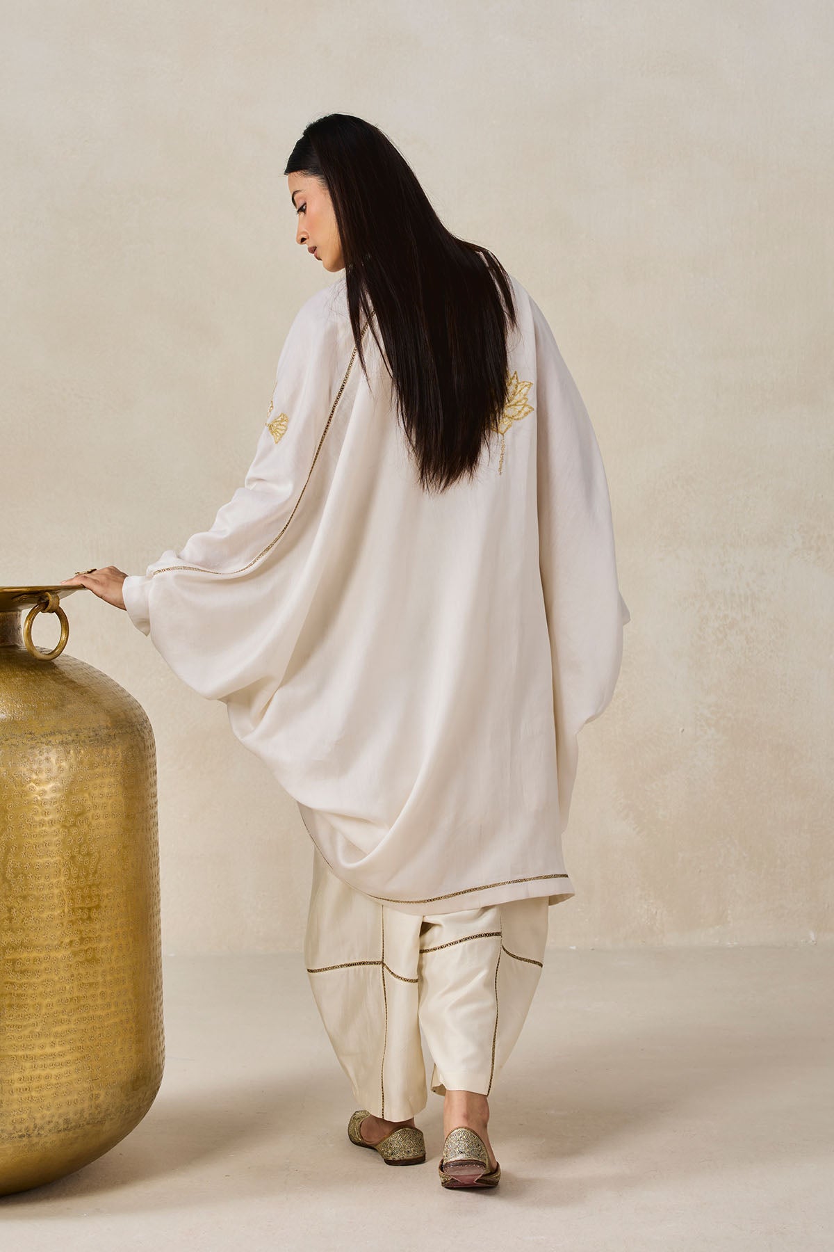 Chanderi Jacket Style Kurta With Salwar Set
