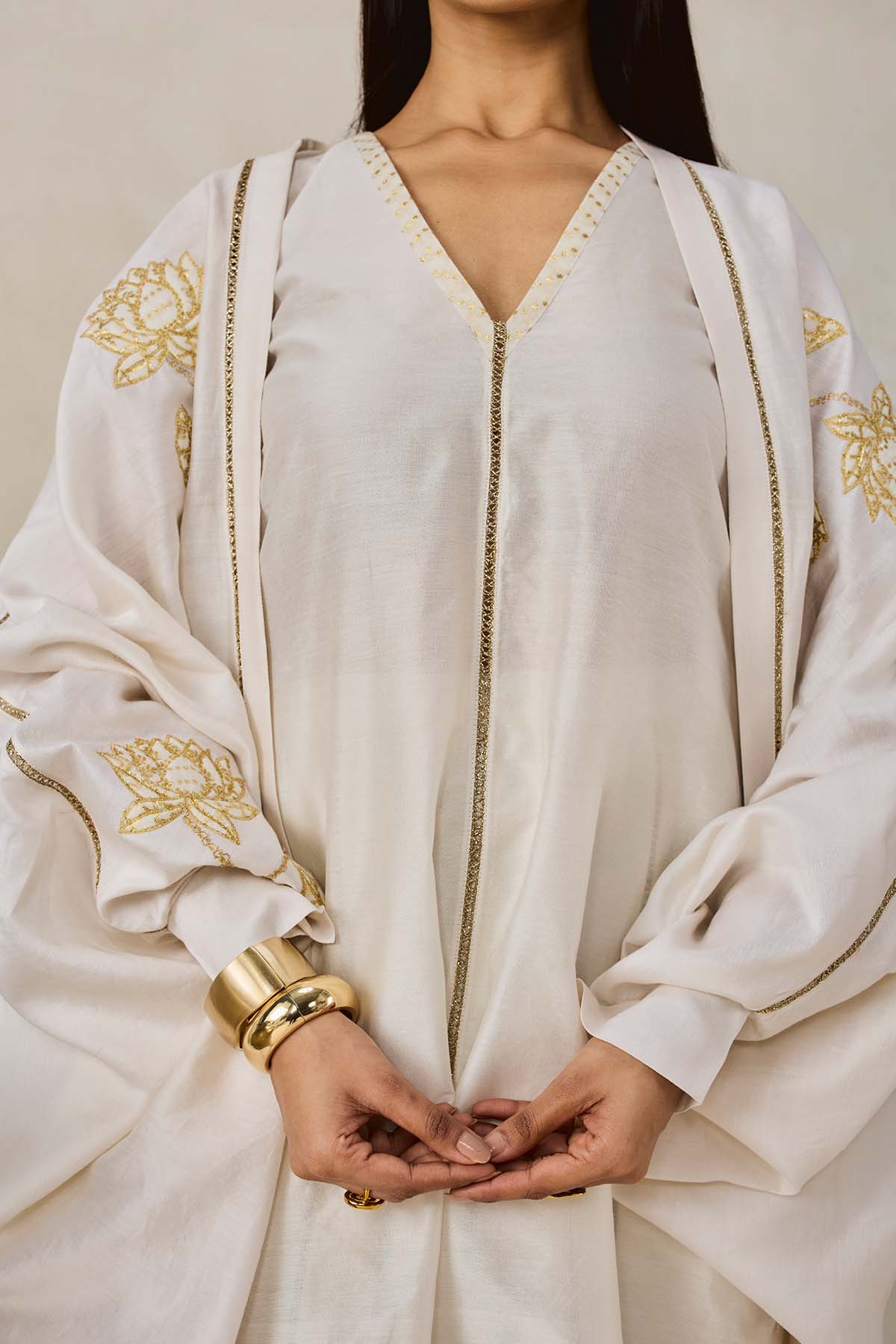 Chanderi Jacket Style Kurta With Salwar Set