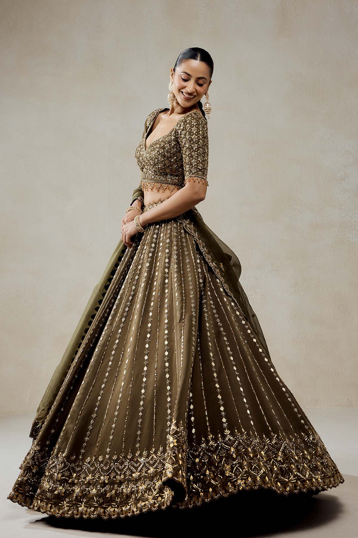 Mehendi Green Lehenga Set