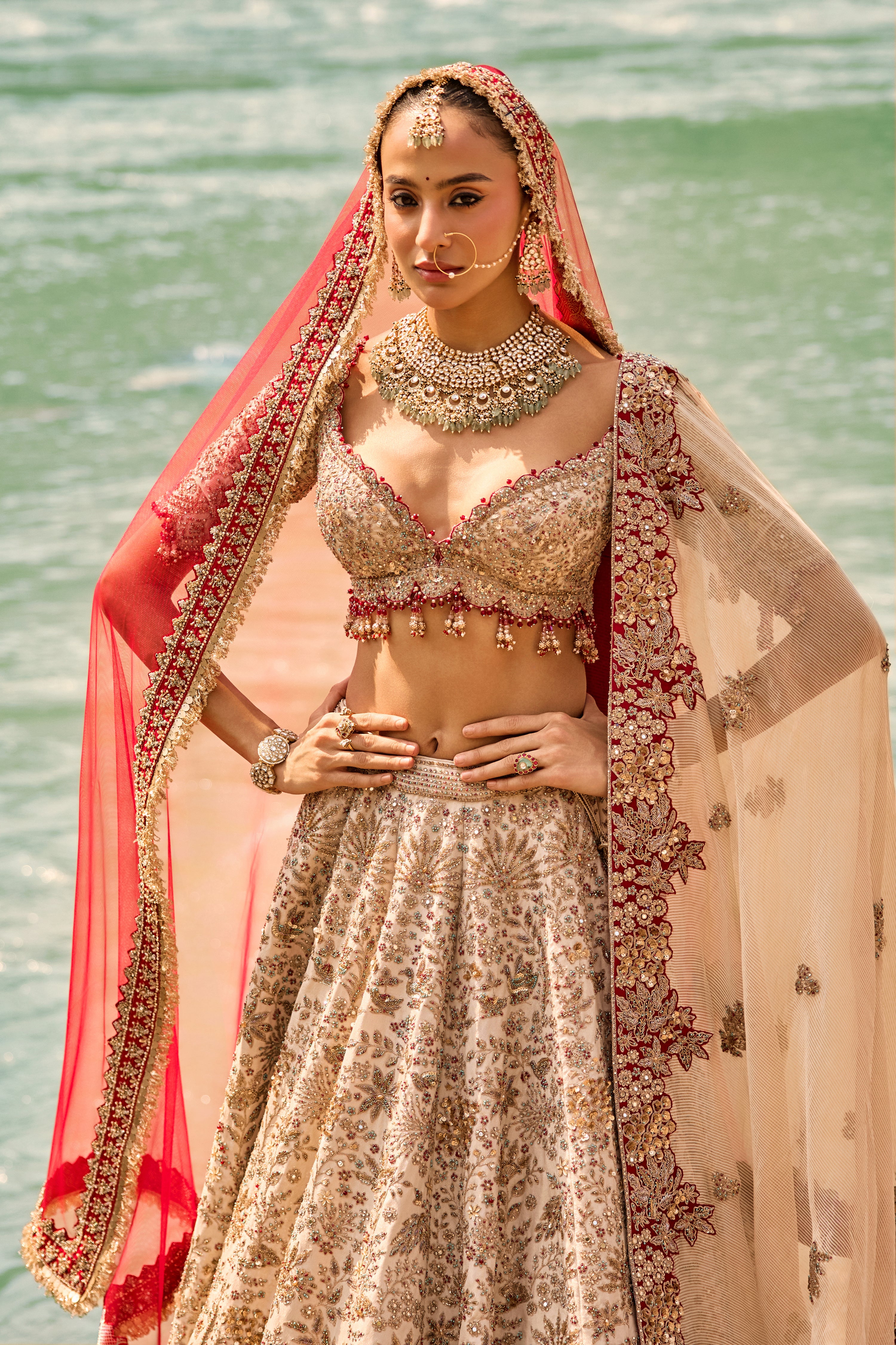 Scarlet Heirloom Lehenga