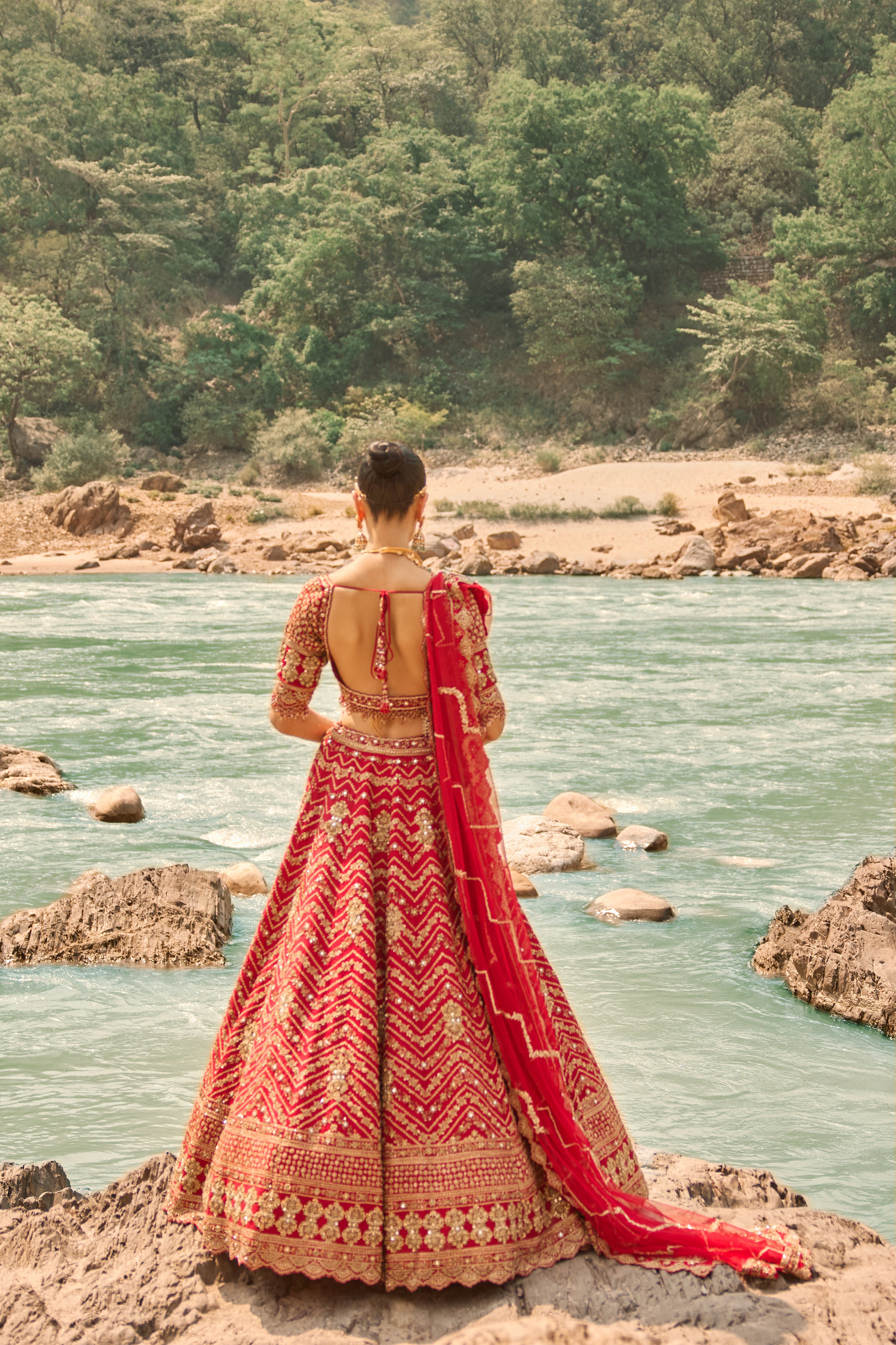 Scarlet Heirloom Lehenga