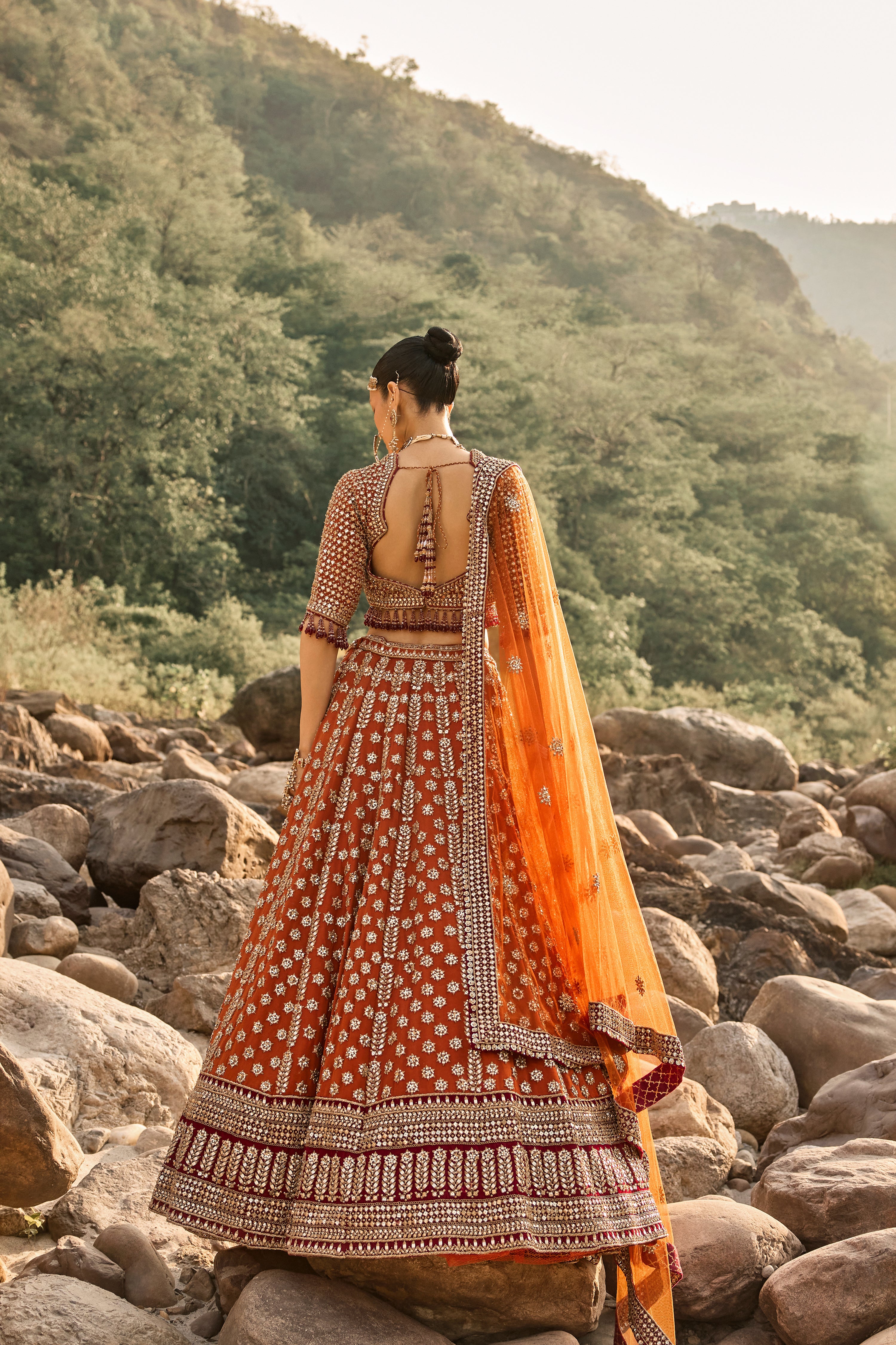 Rustic Amber Lehenga