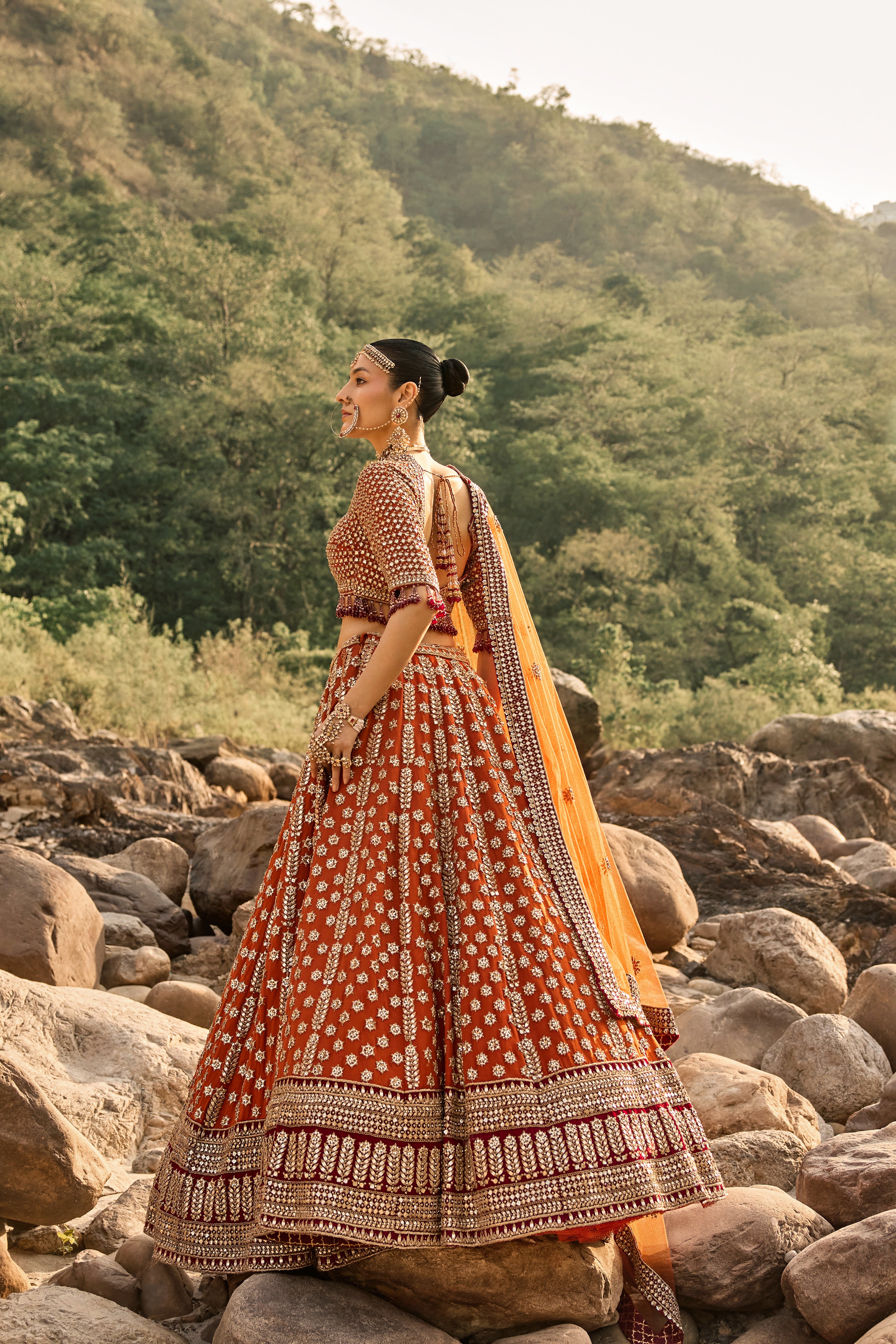 Rustic Amber Lehenga