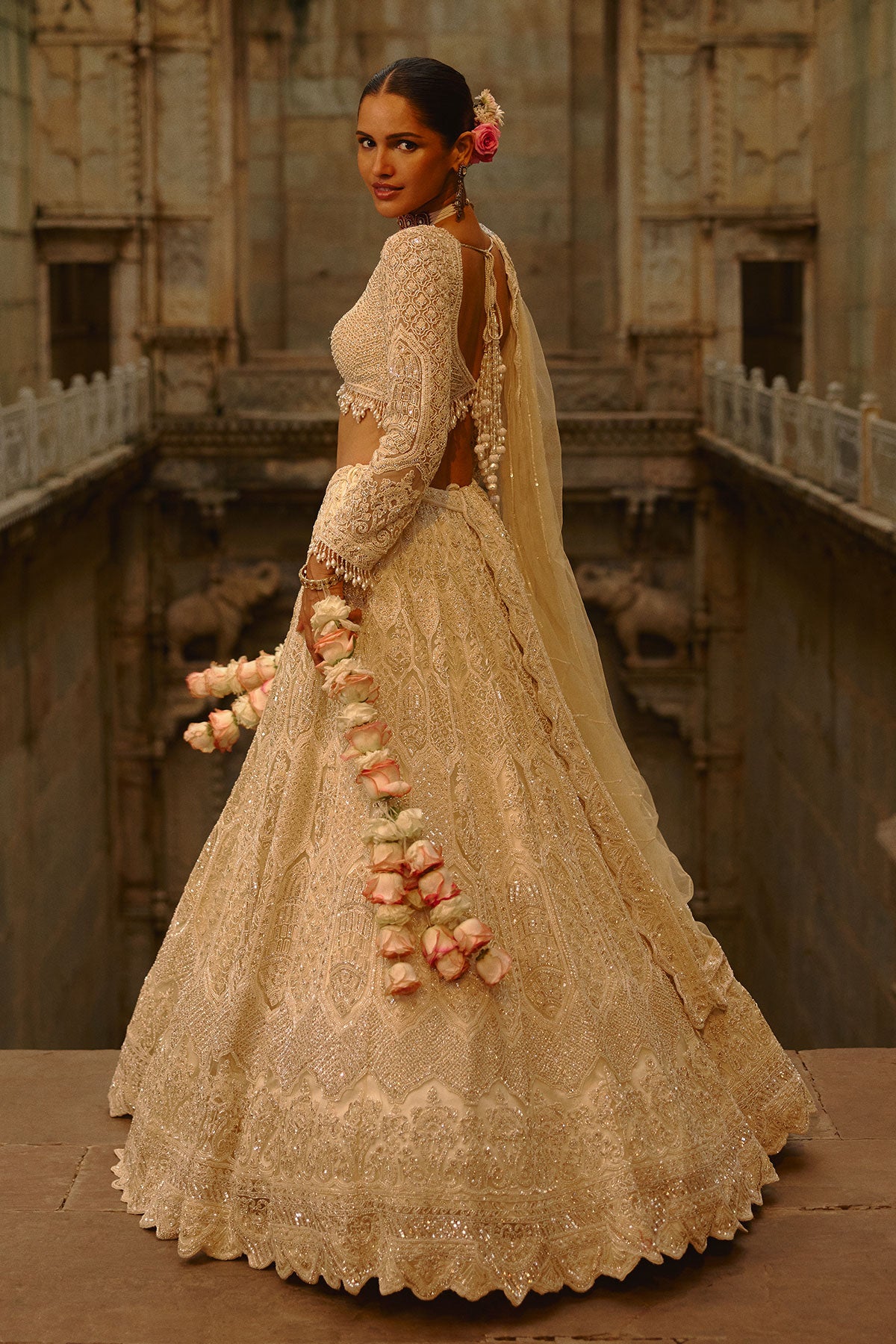 Ivory Lehenga Set
