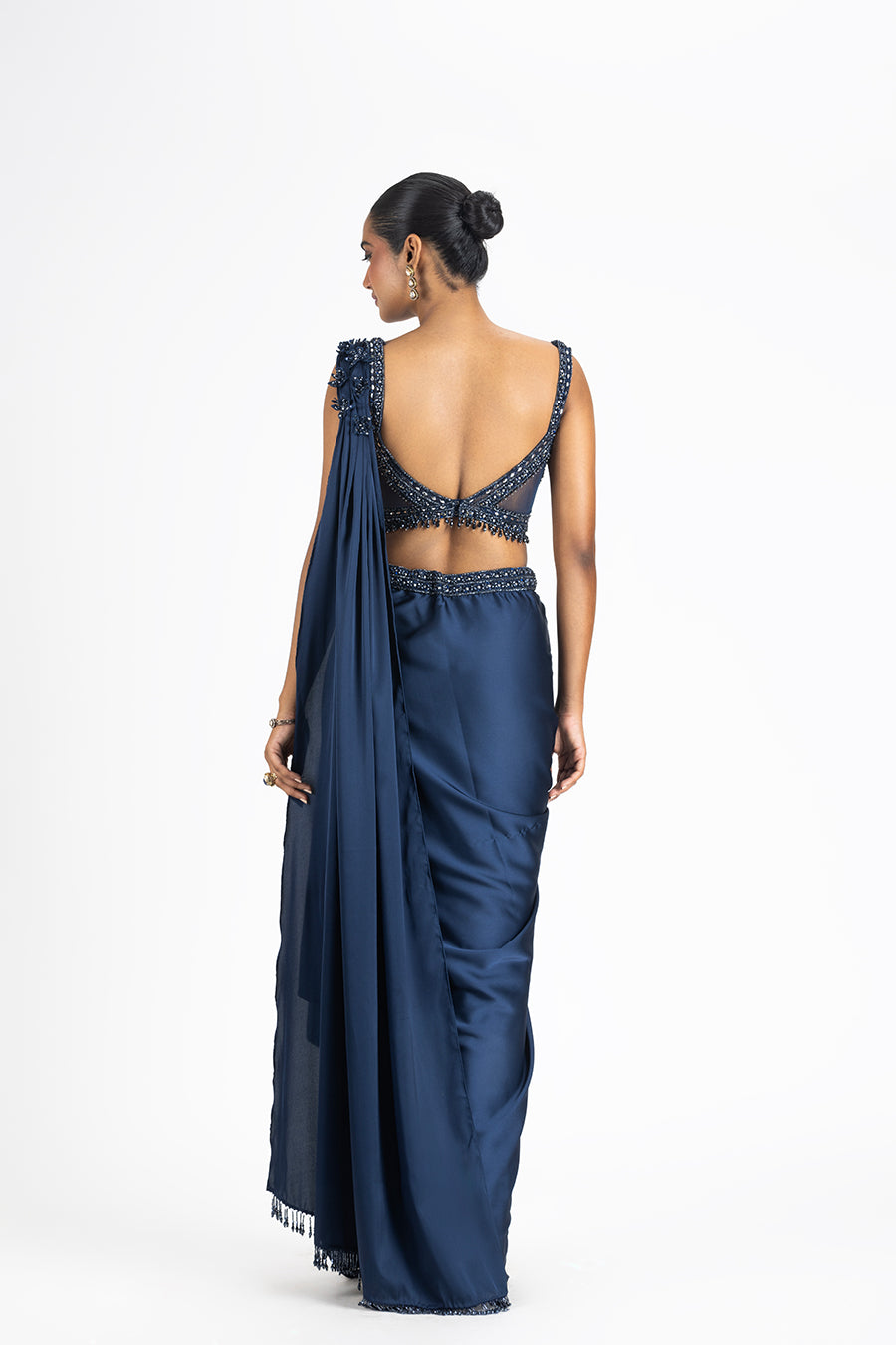 SATIN DRAPED SAREE