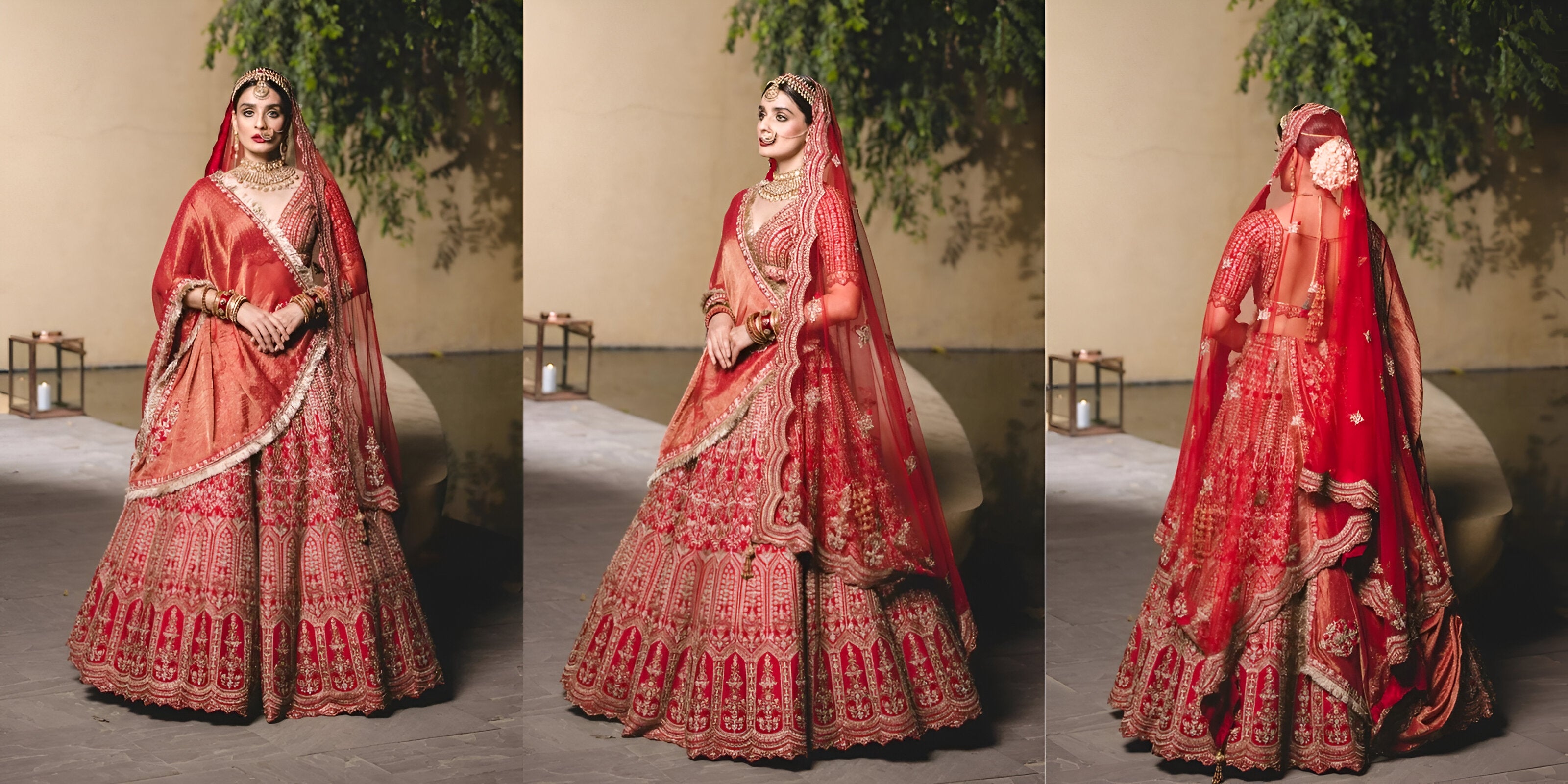 Crimson Dreams: The Spellbinding Charisma of Nikita Gujral's Bridal Lehenga