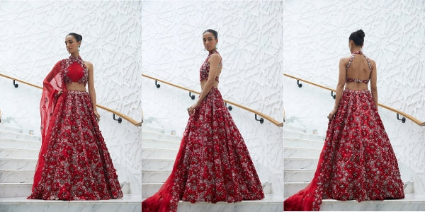 Glamour Redefined: Nitika Gujral's Sunflower Organza, Ivory Georgette, Tulle Sarees, and Cocktail Dresses