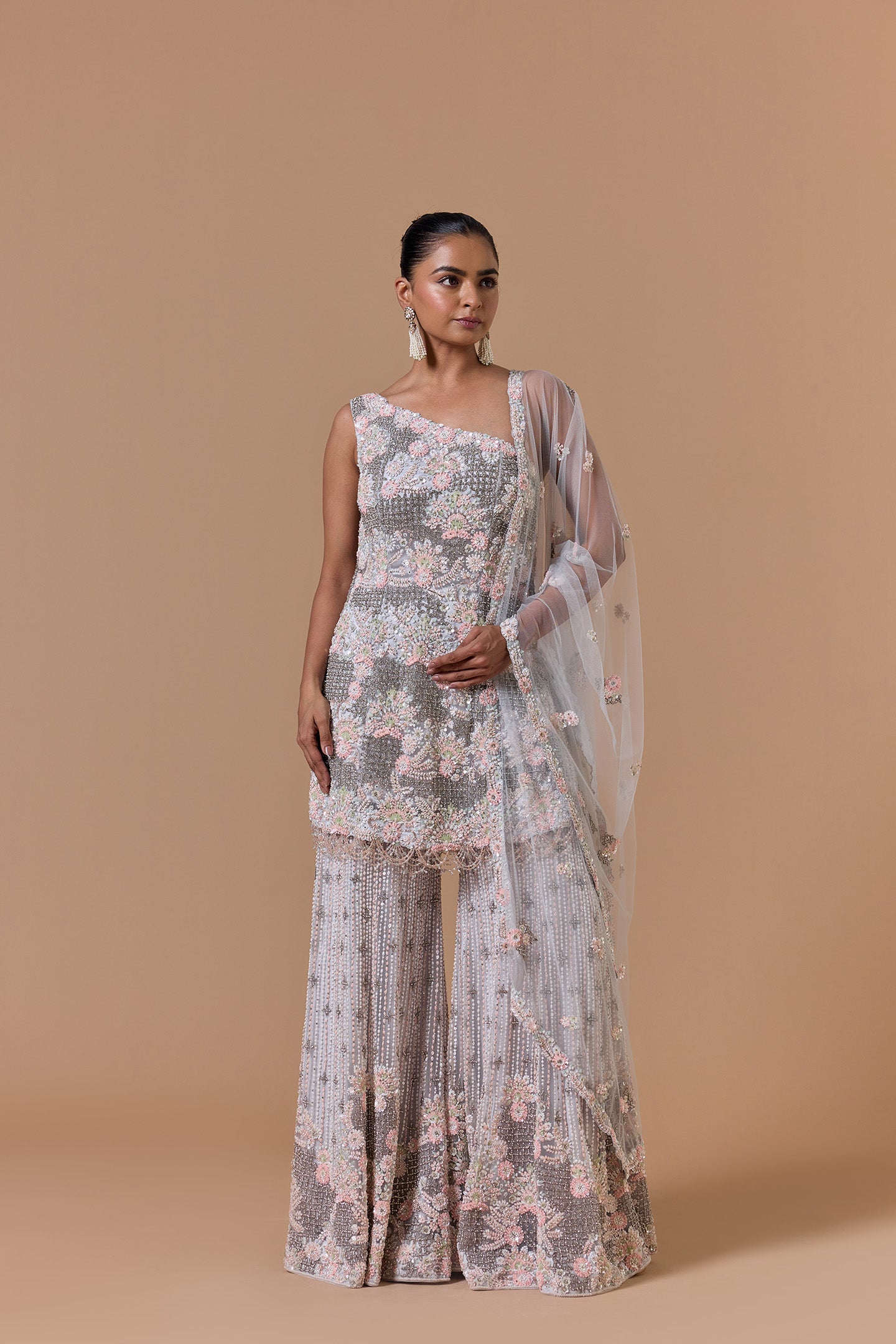 One Off Shouldered Sharara Set