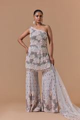 One Off Shouldered Sharara Set