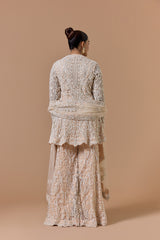 Blush Pink Dori Embroidery Sharara Set