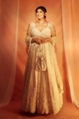 Anshula Kapoor IN OFF WHITE LEHENGA SET