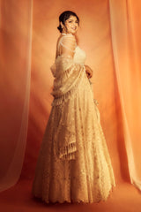 Anshula Kapoor IN OFF WHITE LEHENGA SET