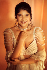 Anshula Kapoor IN OFF WHITE LEHENGA SET