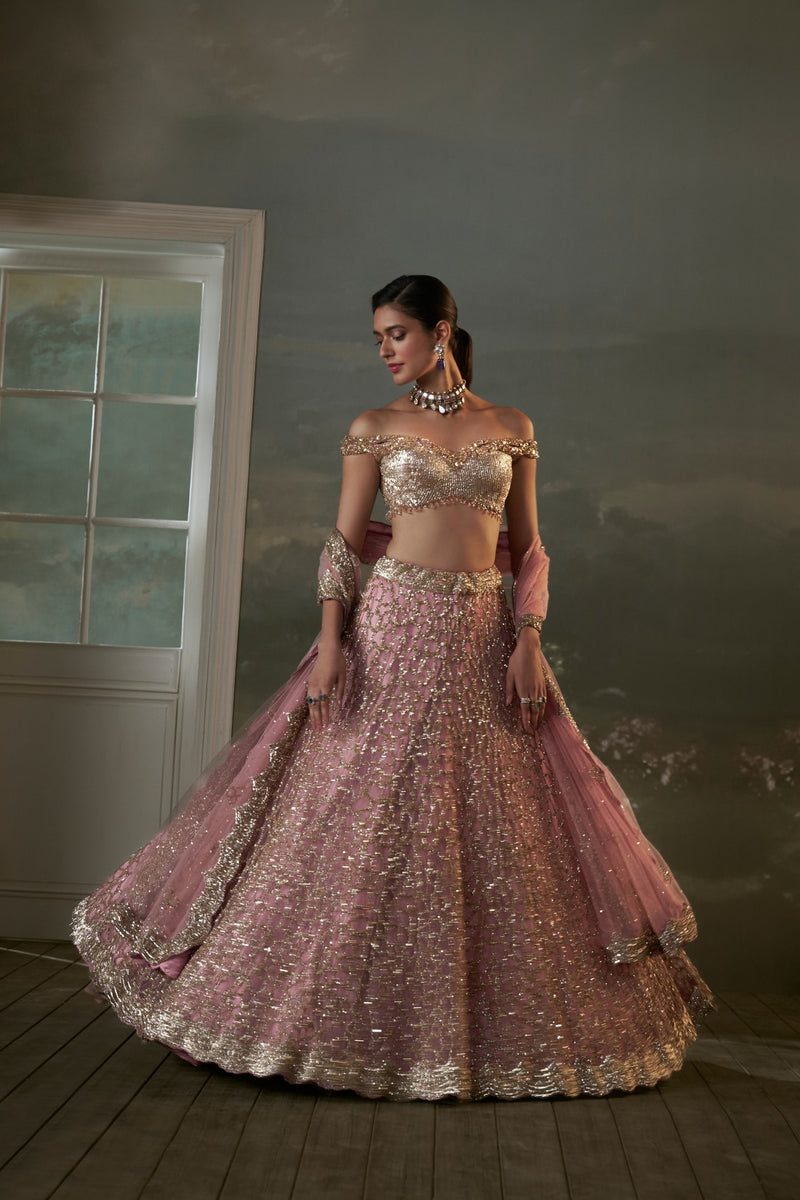 Old Rose Lehenga Choli Set