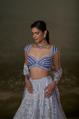 Ink Blue Lehenga Choli Set