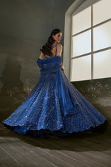 Midnight Blue Lehenga Choli Set