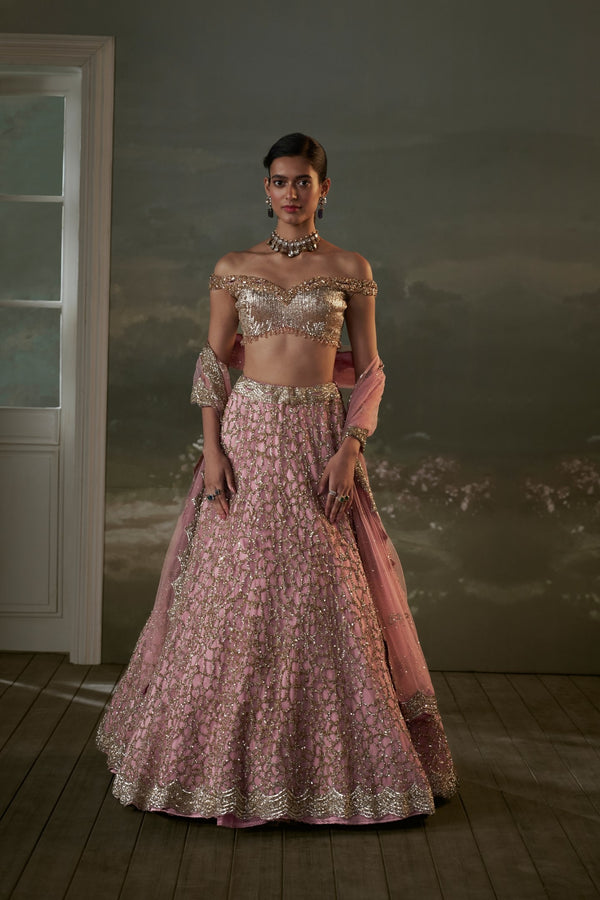 Old Rose Lehenga Choli Set