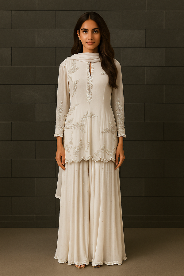 Off White Sharara Set