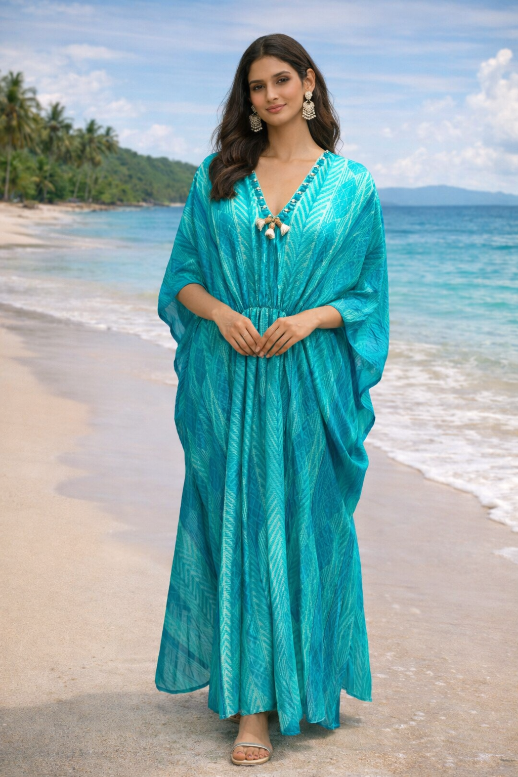Turquoise Caftan Set
