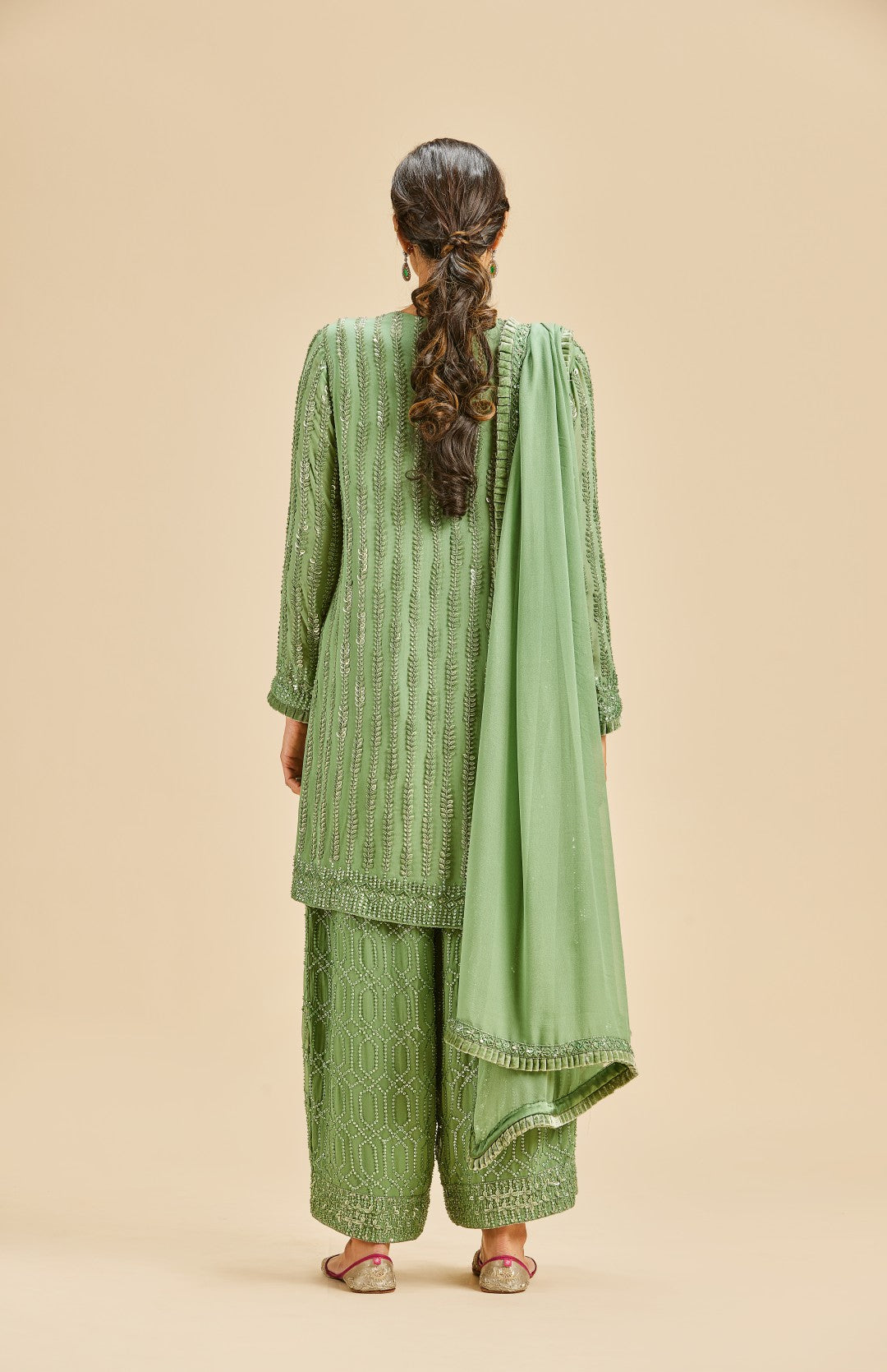 OLIVE GREEN PALAZZO SET