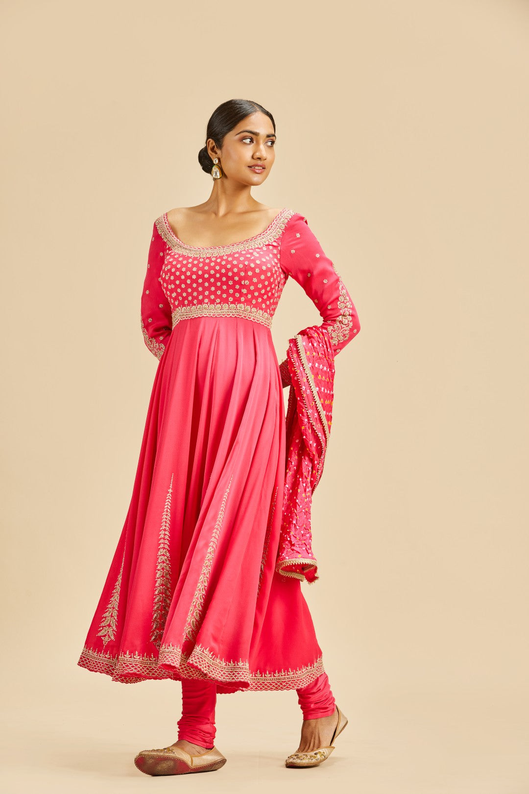 FUCHSIA ANARKALI SET