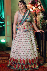 Apoorva Rampal in Ivory Georgette Lehenga Choli Set