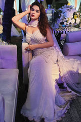 Avneet Kaur in Ivory Tulle Kurta And Dupatta With Georgette Garara Set