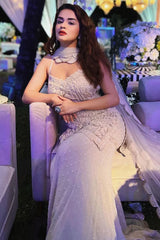 Avneet Kaur in Ivory Tulle Kurta And Dupatta With Georgette Garara Set