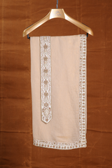 IVORY MATKA SILK  ZARDOZI EMBROIDERED SHERWANI  KURTA CHURIDAR SET