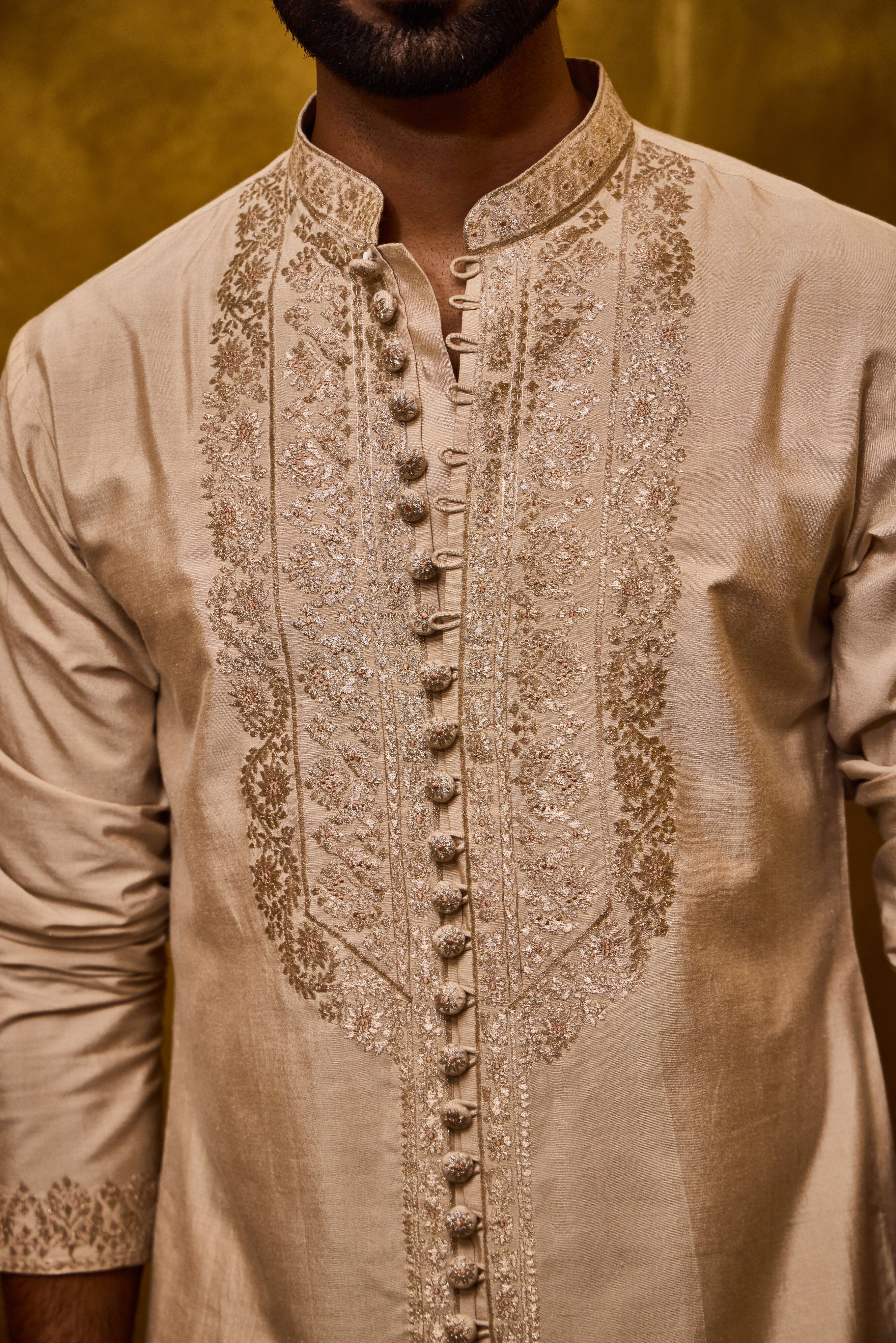 Beige Kurta Patiala Salwar Set