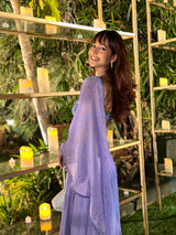Kritika Bhardwaj In Lilac Drape Saree