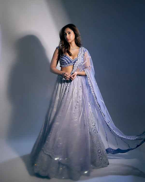 Pashmina Roshan In Ink Blue Lehenga Choli Set