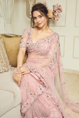 Amna Sharif In ROSE PINK SAREE