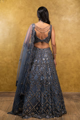 Apoorva Rampal In Charcoal Grey Tulle Lehenga