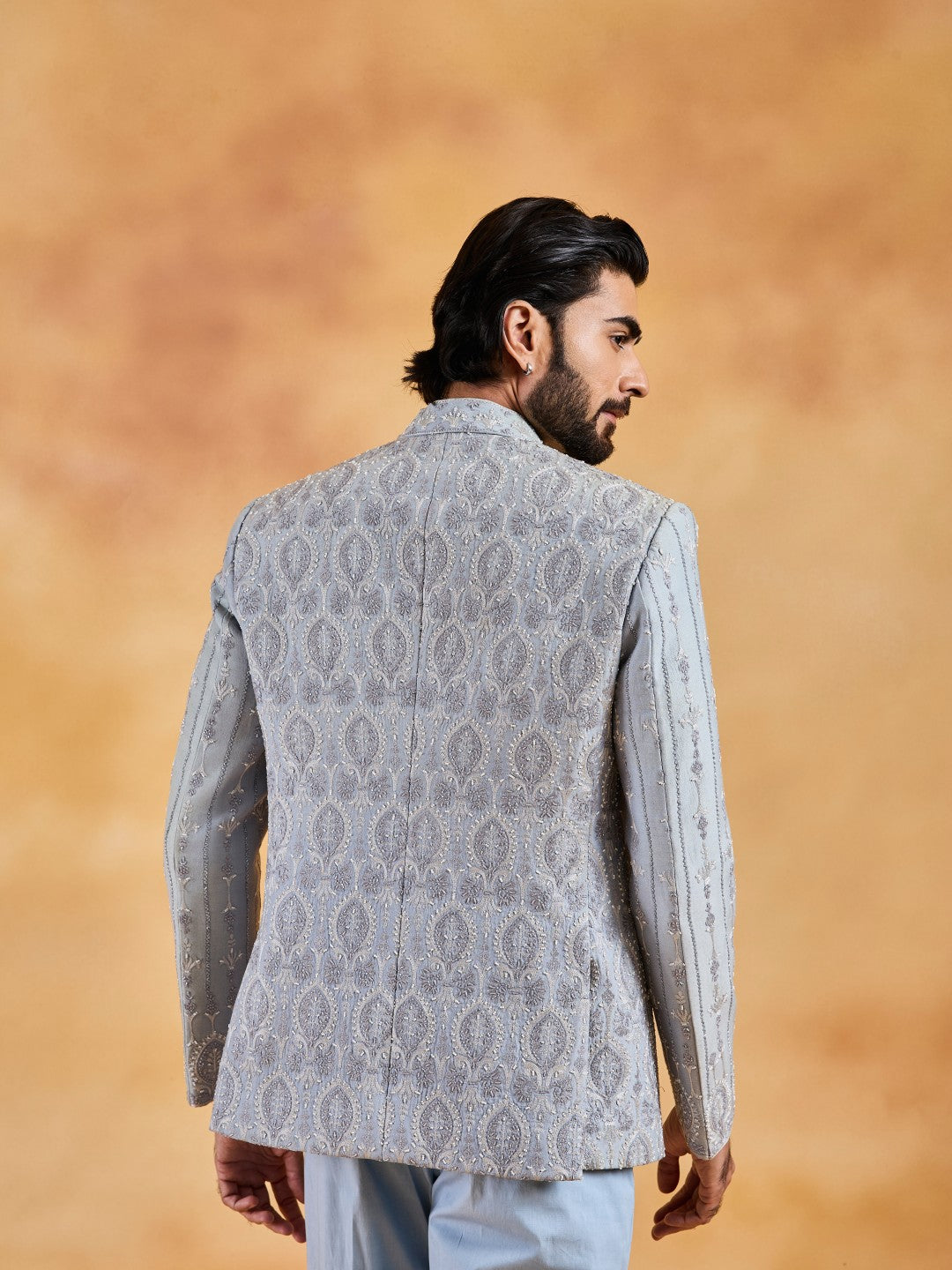 POWDER BLUE JODHPURI SUIT SET