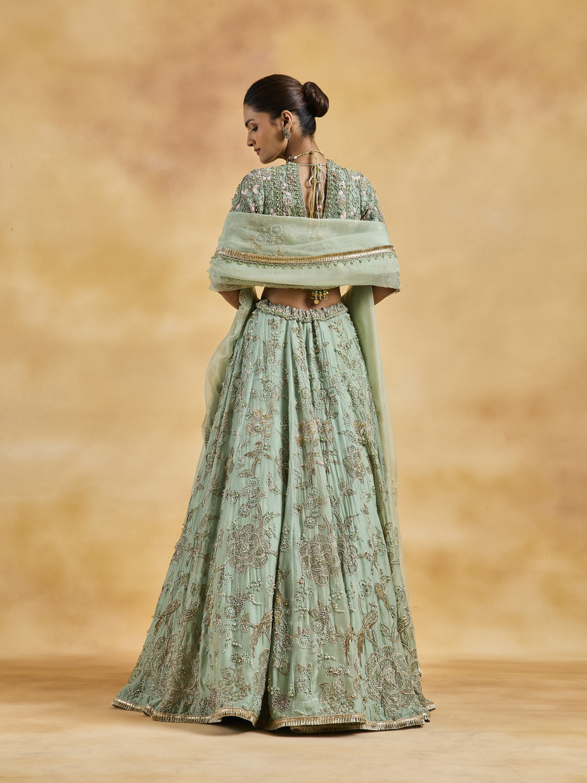 Jade Organza Lehenga Set