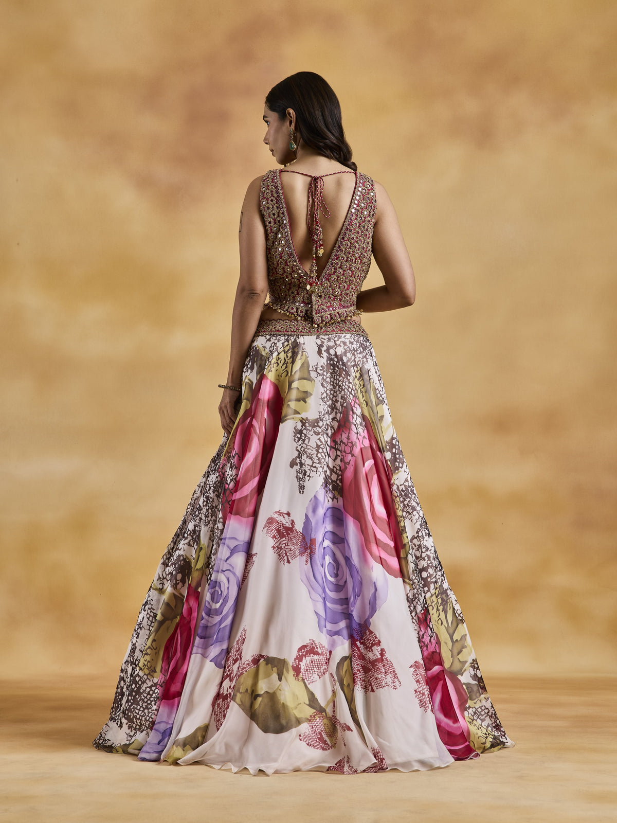 Printed Georgette Skirt Set