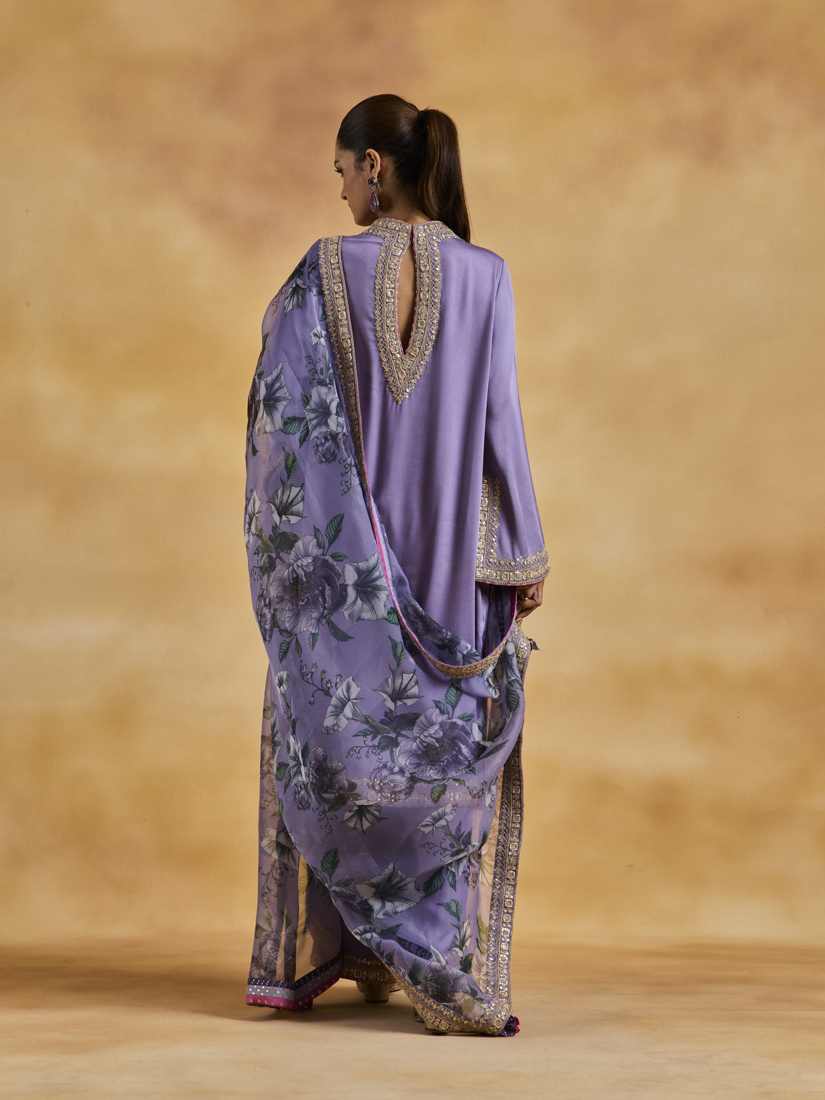 Lilac Satin Palazzo Set