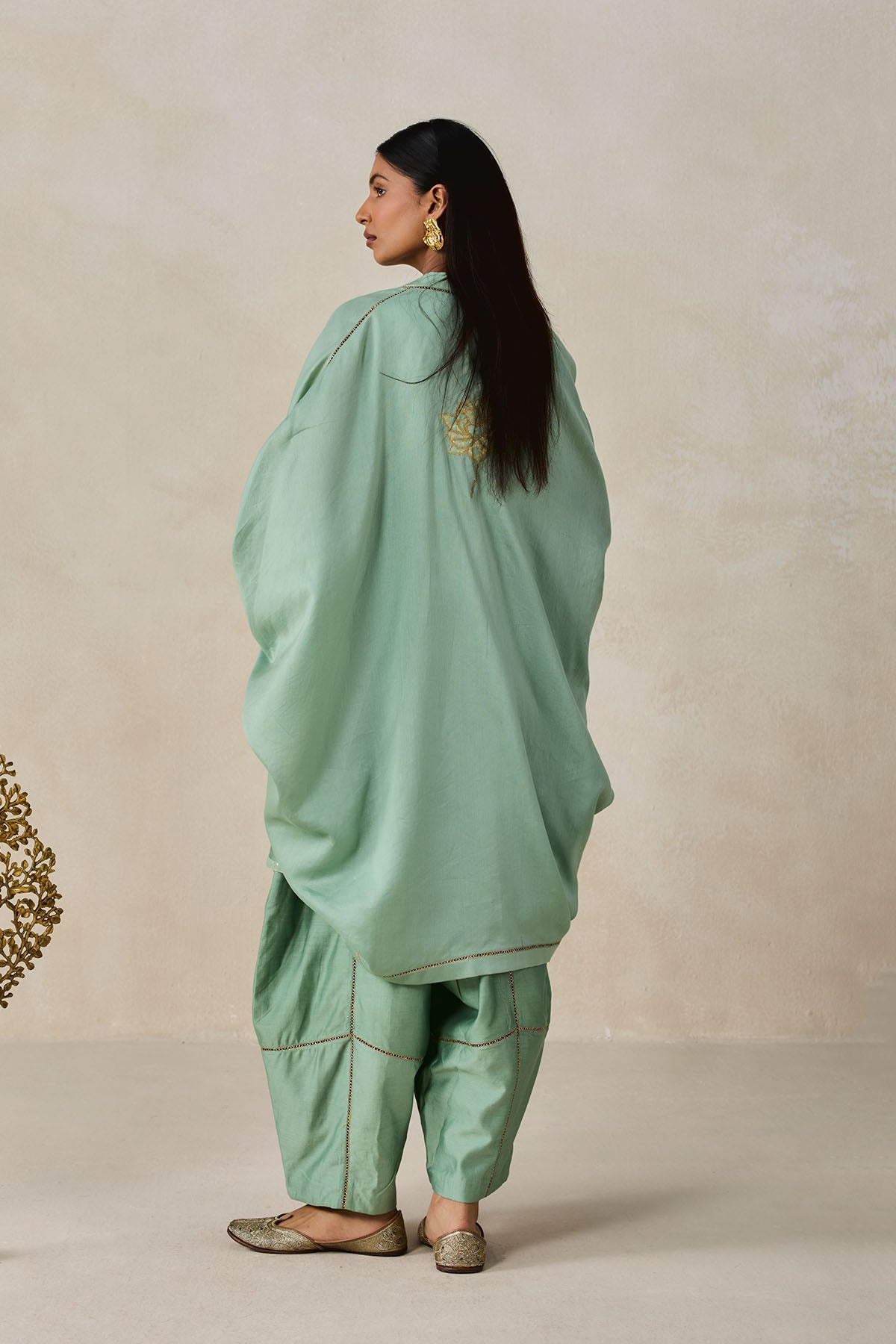 Chanderi Jacket Style Kurta With Salwar Set