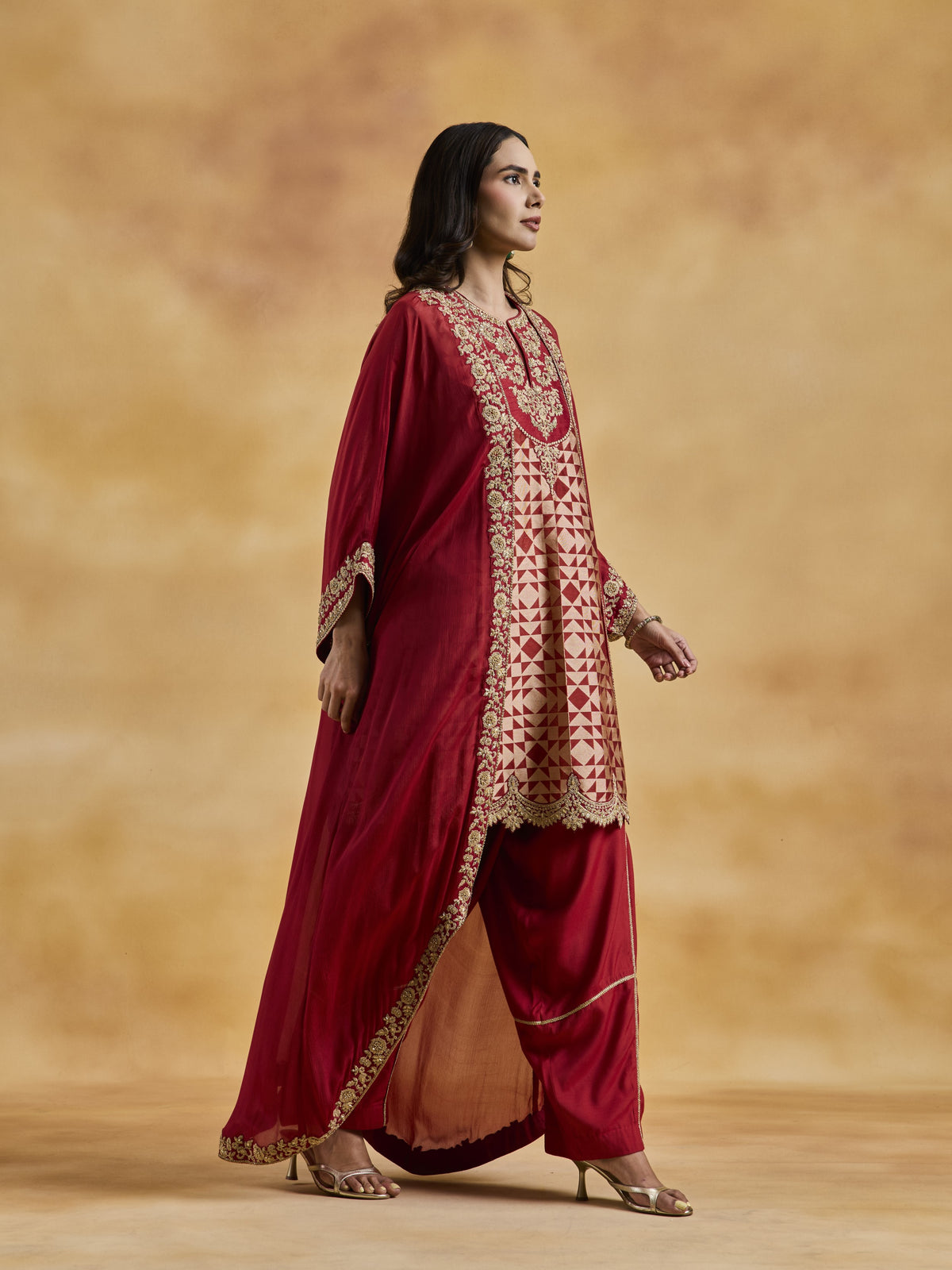 Brick Red Cape Set