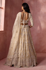 Ivory Organza Lehenga Set