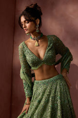 Sage Green Lehenga Set