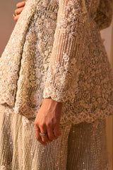 Gauahar Khan In CARDAMOM COLOUR HEAVY SHARARA SET