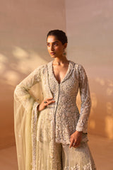 Gauahar Khan In CARDAMOM COLOUR HEAVY SHARARA SET