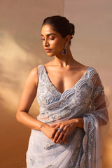 POWDER BLUE SAREE